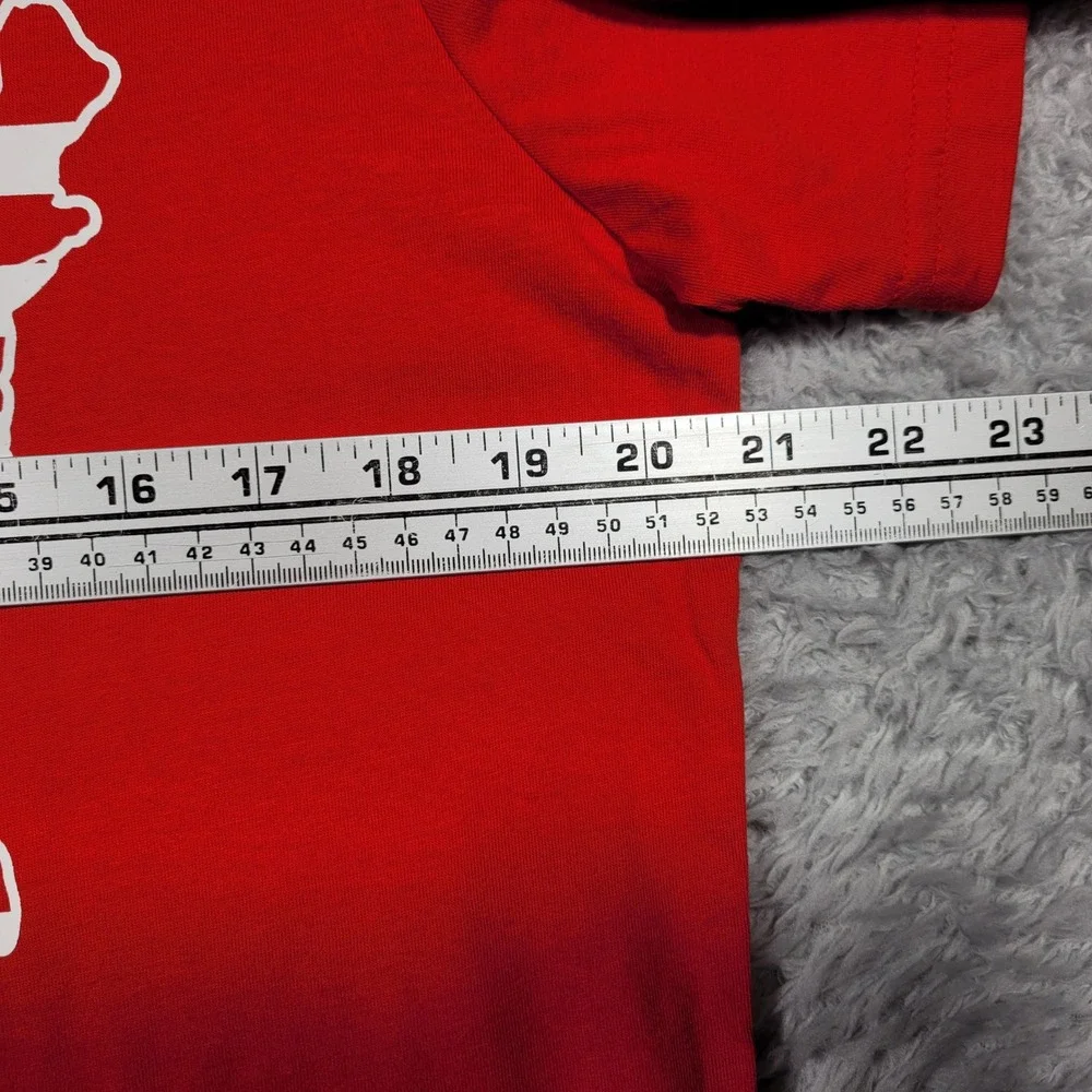 Peanuts Snoopy USA Graphic‎ Shirt Mens Medium Red Cotton Blend Patriotic